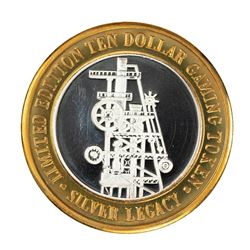 .999 Silver Silver Legacy Reno, Nevada $10 Casino Limited Edition Gaming Token