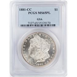 1881-CC $1 Morgan Silver Dollar Coin PCGS MS65PL GSA