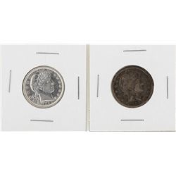 Lot of 1898-P & 1899-P Barber Quarter Silver Coins