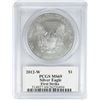 Image 2 : 2012-W $1 American Silver Eagle Coin PCGS MS69 First Strike Mercanti Signature