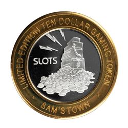 .999 Silver Sam's Town Las Vegas $10 Limited Edition Casino Gaming Token