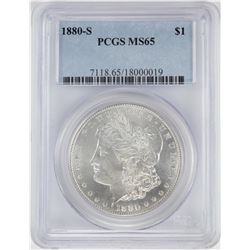 1880-S $1 Morgan Silver Dollar Coin PCGS MS65