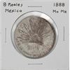 Image 1 : 1888 Mo MH Mexico 8 Reales Caps & Rays Silver Coin