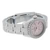 Image 3 : Rolex Ladies Stainless Steel Pink 5 ctw Diamond Datejust Wristwatch With Rolex Box