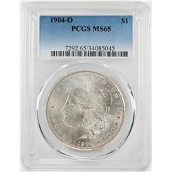 1904-O $1 Morgan Silver Dollar Coin PCGS MS65