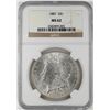 Image 1 : 1887 $1 Morgan Silver Dollar Coin NGC MS62