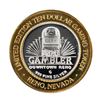 Image 1 : .999 Silver Gambler Reno, Nevada $10 Casino Limited Edition Gaming Token