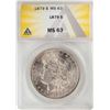 Image 1 : 1879 $1 Morgan Silver Dollar Coin ANACS MS63