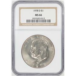 1978-D Eisenhower Dollar Coin NGC MS66