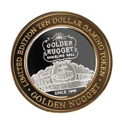 .999 Silver Golden Nugget Las Vegas, Nevada $10 Casino Limited Edition Gaming Token