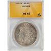 Image 1 : 1921-D $1 Morgan Silver Dollar Coin ANACS MS63