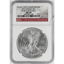 2011 $1 American Silver Eagle Coin NGC MS70 Early Releases