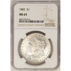 1882 $1 Morgan Silver Dollar Coin NGC MS63