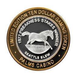 .999 Silver Palms Casino Las Vegas, NV $10 Casino Limited Edition Gaming Token
