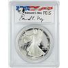 Image 1 : 1993-P $1 Proof American Silver Eagle Coin PCGS PR69DCAM Edmund Moy Signature