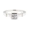 Image 2 : 18KT White Gold 0.60 ctw Diamond Engagement Ring