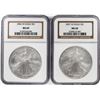 Image 1 : Lot of 2006-W & 2007-W $1 American Silver Eagle Coins NGC MS69