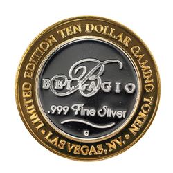 .999 Silver Bellagio Las Vegas, NV $10 Casino Limited Edition Gaming Token