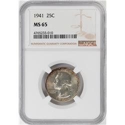 1941 Washington Quarter Coin NGC MS65
