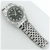 Image 7 : Rolex Mens Stainless Steel Black Diamond Lugs & Pyramid Bezel Datejust Wristwatch