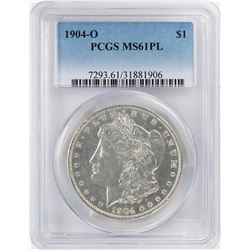 1904-O $1 Morgan Silver Dollar Coin PCGS MS61PL