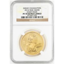 2014 $200 Proof Niue Disney Daisy Duck Gold Coin NGC PF70 Ultra Cameo