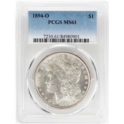 1894-O $1 Morgan Silver Dollar Coin PCGS MS61