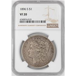 1896-S $1 Morgan Silver Dollar Coin NGC VF20