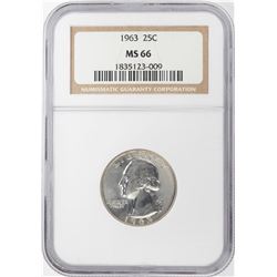 1963 Washington Quarter Coin NGC MS66