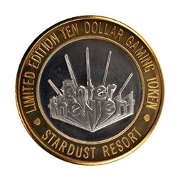 .999 Silver Stardust Resort Las Vegas, Nevada $10 Casino Limited Edition Gaming Token