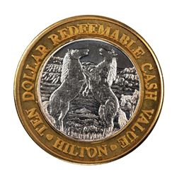.999 Fine Silver Hilton Reno, Nevada $10 Limited Edition Gaming Token
