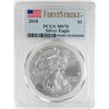 Image 1 : 2018 $1 American Silver Eagle Coin PCGS MS70 First Strike