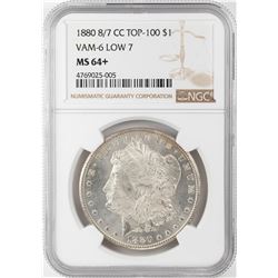 1880-CC 8/7 $1 Morgan Silver Dollar Coin NGC MS64+ VAM-6 Low7