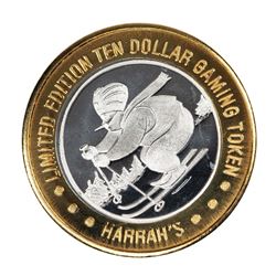 .999 Fine Silver Harrahs Casino Reno, Nevada $10 Limited Edition Gaming Token