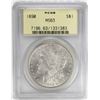 Image 1 : 1890 $1 Morgan Silver Dollar Coin PCGS MS63 Old Green Holder