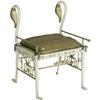 Image 1 : Cleopatra Backless Prop Chair. A gold-and-whit "Cleopatra" Backless Prop Chair.