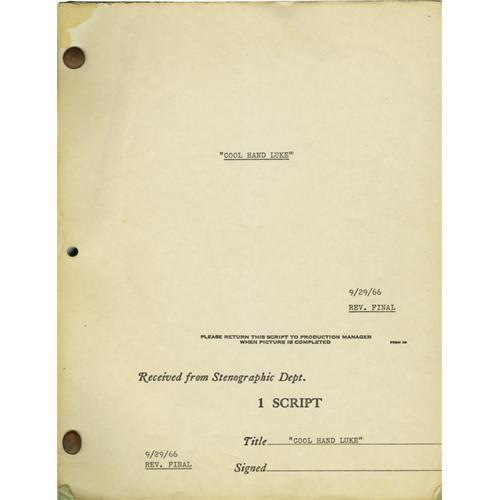 Luke Script Letters Cool Hand Luke Script. A revised final draft
