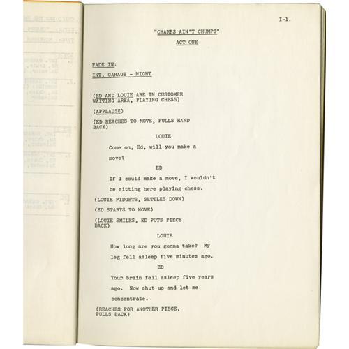 Chico and the Man Script, Signed by Jack Alberts Chico and the Man ...