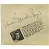 Image 2 : Lauren Bacall and Others Autograph Lot. Include Lauren Bacall and Others Autograph Lot.