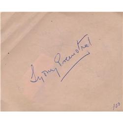 Sydney Greenstreet Autograph. Autograph book pa Sydney Greenstreet Autograph.