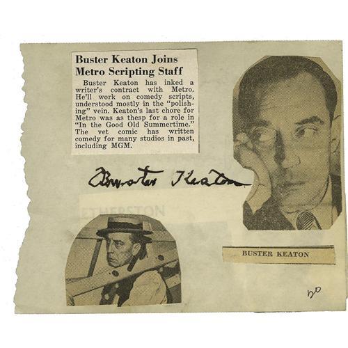 Buster Keaton Autograph. Buster Keaton Autograph.