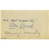 Image 1 : Laurel and Hardy Signed Notecard. A 3" x 5" not Laurel and Hardy Signed Notecard.
