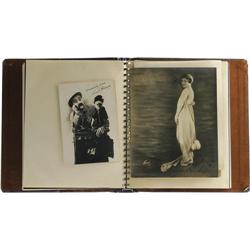 Vintage Autogrpahed Photo Album. This blue leat Vintage Autographed Photo Album.