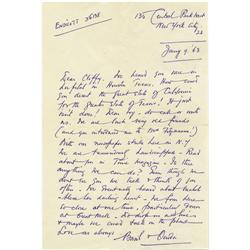 Basil Rathbone Autograph Letter Signed "Basil & Basil Rathbone Autograph Letter Signed