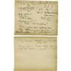 Image 1 : Clifton Webb Autographs. Two pages from the gues Clifton Webb Autographs.
