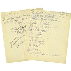 Clifton Webb Autographs. (Lot #18). Cole Porter' The Webbs Entertain On Bentley Circle.