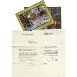 Richard Nixon Items and Autograph from Clifton W Richard Nixon Items and Autograph from Clifton Webb