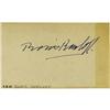 Image 1 : Boris Karloff Signed Notecard. A 3" x 5" noteca Boris Karloff Signed Notecard.