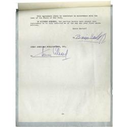 Boris Karloff Signed Contract. Rare contract sig Boris Karloff Signed Contract.