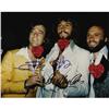 Image 2 : Bee Gees Signed Photo and Drumhead. A Remo drum Bee Gees Signed Photo and Drumhead.